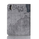 Map Pattern Horizontal Flip Leather Tablet Case with Holder & Card Slot & Wallet For iPad mini 6(Grey)