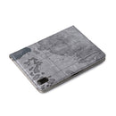 Map Pattern Horizontal Flip Leather Tablet Case with Holder & Card Slot & Wallet For iPad mini 6(Grey)