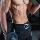 Silicone Integrated Watch Band For Apple Watch Series 7 41mm / 6&SE&5&4 40mm / 3&2&1 38mm(Dark Black+Gold Frame)