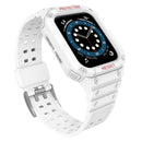 Silicone Integrated Watch Band For Apple Watch Series 7 41mm / 6&SE&5&4 40mm / 3&2&1 38mm(Cloudy White+White Frame)