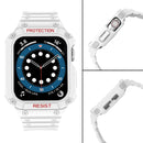Silicone Integrated Watch Band For Apple Watch Series 7 41mm / 6&SE&5&4 40mm / 3&2&1 38mm(Cloudy White+White Frame)
