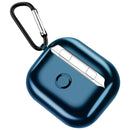 Electroplating TPU Earphone Protective Case for AirPods 3, with Hook(Blue)