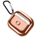 Electroplating TPU Earphone Protective Case for AirPods 3, with Hook(Gold)