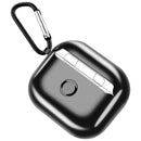 Electroplating TPU Earphone Protective Case for AirPods 3, with Hook(Black)