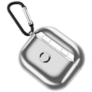 Electroplating TPU Earphone Protective Case for AirPods 3, with Hook(Silver)