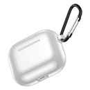 Electroplating TPU Earphone Protective Case for AirPods 3, with Hook(White)