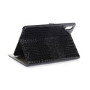 Crocodile Texture Horizontal Flip Leather Tablet Case with Holder & Card Slot & Wallet For iPad mini 6(Black)