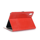 Crocodile Texture Horizontal Flip Leather Tablet Case with Holder & Card Slot & Wallet For iPad mini 6(Red)