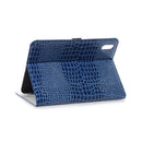 Crocodile Texture Horizontal Flip Leather Tablet Case with Holder & Card Slot & Wallet For iPad mini 6(Blue)