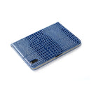Crocodile Texture Horizontal Flip Leather Tablet Case with Holder & Card Slot & Wallet For iPad mini 6(Blue)