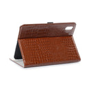 Crocodile Texture Horizontal Flip Leather Tablet Case with Holder & Card Slot & Wallet For iPad mini 6(Brown)