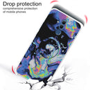 For Huawei Mate 20 Lite Embossed Varnished Marble TPU Protective Case with Holder(Deep Purple)