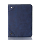 Retro Book Style Horizontal Flip PU Leather Tablet Case with Holder & Card Slots & Wallet For iPad mini 6(Navy Blue)