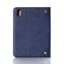Retro Book Style Horizontal Flip PU Leather Tablet Case with Holder & Card Slots & Wallet For iPad mini 6(Navy Blue)