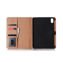 Retro Book Style Horizontal Flip PU Leather Tablet Case with Holder & Card Slots & Wallet For iPad mini 6(Navy Blue)