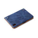 Retro Book Style Horizontal Flip PU Leather Tablet Case with Holder & Card Slots & Wallet For iPad mini 6(Navy Blue)