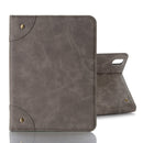 Retro Book Style Horizontal Flip PU Leather Tablet Case with Holder & Card Slots & Wallet For iPad mini 6(Grey)