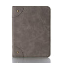 Retro Book Style Horizontal Flip PU Leather Tablet Case with Holder & Card Slots & Wallet For iPad mini 6(Grey)