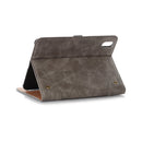 Retro Book Style Horizontal Flip PU Leather Tablet Case with Holder & Card Slots & Wallet For iPad mini 6(Grey)