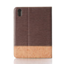 Cross & Sheepskin Texture Horizontal Flip Leather Tablet Case with Holder & Card Slots & Wallet For iPad mini 6(Brown)