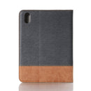 Cross & Sheepskin Texture Horizontal Flip Leather Tablet Case with Holder & Card Slots & Wallet For iPad mini 6(Grey)