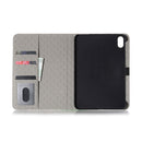 Cross & Sheepskin Texture Horizontal Flip Leather Tablet Case with Holder & Card Slots & Wallet For iPad mini 6(Dark Blue)