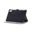 Cross & Sheepskin Texture Horizontal Flip Leather Tablet Case with Holder & Card Slots & Wallet For iPad mini 6(Dark Blue)