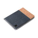 Cross & Sheepskin Texture Horizontal Flip Leather Tablet Case with Holder & Card Slots & Wallet For iPad mini 6(Dark Blue)