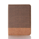 Cross & Sheepskin Texture Horizontal Flip Leather Tablet Case with Holder & Card Slots & Wallet For iPad mini 6(Coffee)