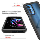 For Motorola Edge 20 Pro Starry Sky Solid Color Series Shockproof PC + TPU Protective Case(Black)
