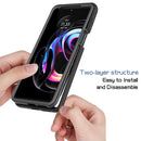 For Motorola Edge 20 Pro Starry Sky Solid Color Series Shockproof PC + TPU Protective Case(Black)