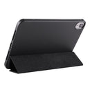 3-folding Horizontal Flip Honeycomb TPU Shockproof + PU Leather Tablet Case with Holder For iPad mini 6(Black)
