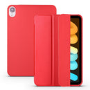 3-folding Horizontal Flip Honeycomb TPU Shockproof + PU Leather Tablet Case with Holder For iPad mini 6(Red)