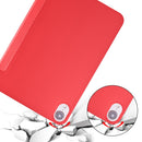 3-folding Horizontal Flip Honeycomb TPU Shockproof + PU Leather Tablet Case with Holder For iPad mini 6(Red)