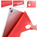 3-folding Horizontal Flip Honeycomb TPU Shockproof + PU Leather Tablet Case with Holder For iPad mini 6(Red)