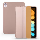 3-folding Horizontal Flip Honeycomb TPU Shockproof + PU Leather Tablet Case with Holder For iPad mini 6(Gold)