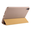 3-folding Horizontal Flip Honeycomb TPU Shockproof + PU Leather Tablet Case with Holder For iPad mini 6(Gold)