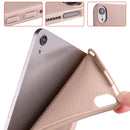 3-folding Horizontal Flip Honeycomb TPU Shockproof + PU Leather Tablet Case with Holder For iPad mini 6(Gold)