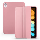 3-folding Horizontal Flip Honeycomb TPU Shockproof + PU Leather Tablet Case with Holder For iPad mini 6(Rose Gold)
