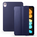 3-folding Horizontal Flip Honeycomb TPU Shockproof + PU Leather Tablet Case with Holder For iPad mini 6(Dark Blue)