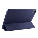 3-folding Horizontal Flip Honeycomb TPU Shockproof + PU Leather Tablet Case with Holder For iPad mini 6(Dark Blue)