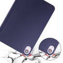 3-folding Horizontal Flip Honeycomb TPU Shockproof + PU Leather Tablet Case with Holder For iPad mini 6(Dark Blue)