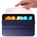 3-folding Horizontal Flip Honeycomb TPU Shockproof + PU Leather Tablet Case with Holder For iPad mini 6(Dark Blue)