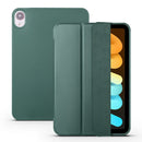 3-folding Horizontal Flip Honeycomb TPU Shockproof + PU Leather Tablet Case with Holder For iPad mini 6(Pine Green)