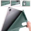 3-folding Horizontal Flip Honeycomb TPU Shockproof + PU Leather Tablet Case with Holder For iPad mini 6(Pine Green)