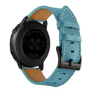 For Samsung Galaxy Watch4 40mm/44mm Leather Watch Band(Blue)