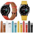 For Samsung Galaxy Watch4 40mm/44mm Leather Watch Band(Blue)