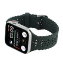 Hollow Out Silicone Watch Band For Apple Watch Series 7 45mm / 6&SE&5&4 44mm / 3&2&1 42mm(Dark Green)