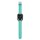 Hollow Out Silicone Watch Band For Apple Watch Series 7 45mm / 6&SE&5&4 44mm / 3&2&1 42mm(Cyan)