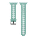 Hollow Out Silicone Watch Band For Apple Watch Series 7 45mm / 6&SE&5&4 44mm / 3&2&1 42mm(Emerald)